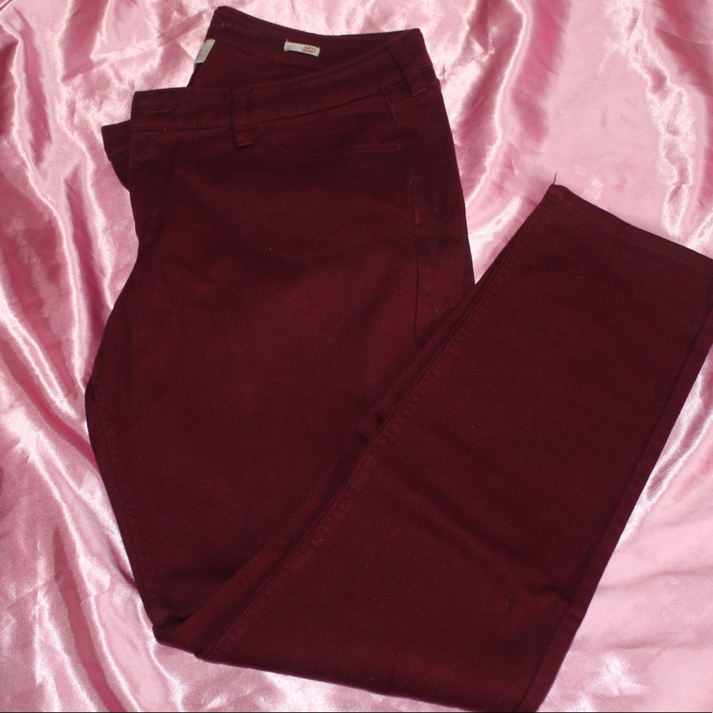 Burgundy Arizona Super Skinny Denim Jeans